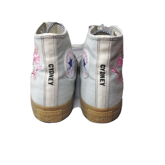 Converse  Chuck Taylor Custom Shoes Sz 6.5  Denim Pink Cherry Blossom ~Cydney - Picture 7 of 10